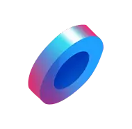 Colorful Ring - blue - PNG