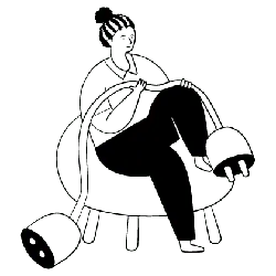 Sitting Woman - illustration - Lossless PNG