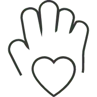 Heart Hand Pattern - simple - Free PNG