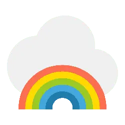 Cloud and Rainbow - symbol - Lossless PNG