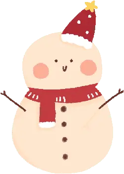 Christmas Snowman - cute - No Watermark PNG