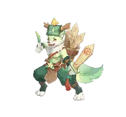 Green Fox Spirit - fox - PNG