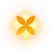Four-Petal Flower Pattern - yellow - High Resolution PNG
