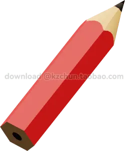 Pencil - stationery - red - No Background PNG