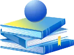 Blue Books and Sphere - knowledge - High Resolution PNG