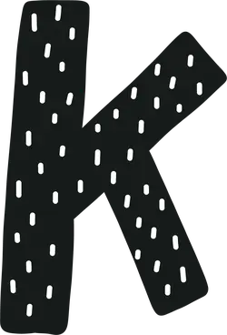 Letter K - white - No Background PNG