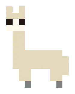 Pixel Llama - pixel art - High Resolution PNG