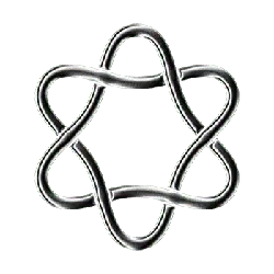 Six-pointed Star Knot Pattern - symmetrical - PNG