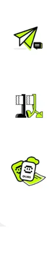Paper Airplane and Envelope - green - High Resolution PNG