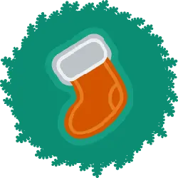 Christmas Stocking - happiness - High Resolution PNG
