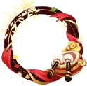 Christmas Wreath - red - snowflake - High Resolution PNG