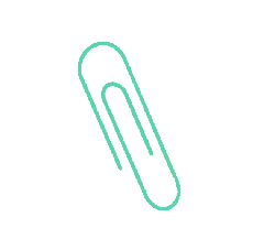 Paper Clip - green - Transparent Layer PNG