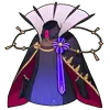Purple Robe Character - magic - Transparent Background PNG