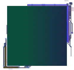 Green Rectangle Frame - neon light - No Background PNG