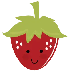Strawberry - red - smile - PNG Images