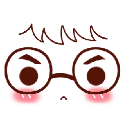 Cartoon Character with Glasses - eyes - PNG Images