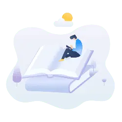 Boy Sitting on a Book - learning - PNG Images