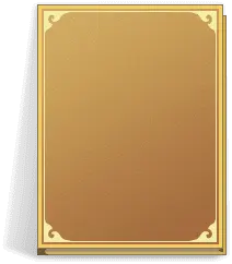 Gold Bookmark - simple - No Background PNG