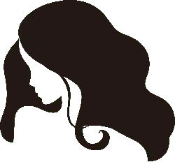Long-haired Female Silhouette - silhouette - Lossless PNG