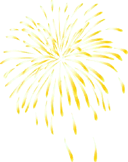 Fireworks - burst - yellow - Transparent Layer PNG