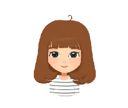 Brown Long Hair Girl - long hair - striped - Lossless PNG