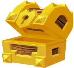 Treasure Chest - gold - wooden - High Resolution PNG