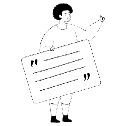 Cartoon Character Holding a Sign - sign - PNG