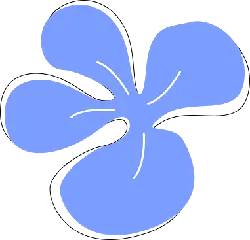 Blue Flower - simple - High Download Count PNG