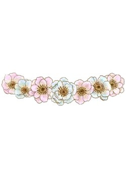 Flower Garland - pink - No Background PNG