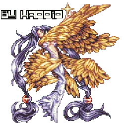 Purple-haired Angel - pixel art - Free PNG