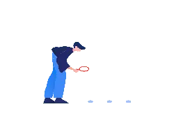 Person in blue clothes holding a red ring - red - High Resolution PNG