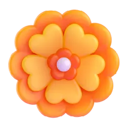 Heart Flower Decorative Item - heart shape - No Watermark PNG