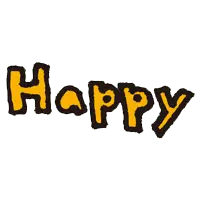 Happy - text - Transparent Layer PNG
