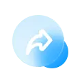 Blue Arrow Icon - indication - Transparent Layer PNG