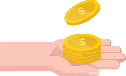 Hand Holding Coins - coins - Lossless PNG