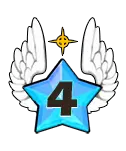 Number Four Star Badge - number - Free PNG