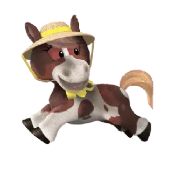 Cartoon Horse with Hat - hat - PNG Images