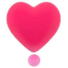 Heart with Question Mark Emoji - gradient - PNG