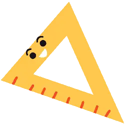 Smiling Triangle Ruler - smile - High Resolution PNG