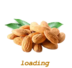 Almonds with Leaves - nut - PNG