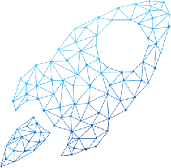 Blue Geometric Rocket - technology - Transparent Layer PNG