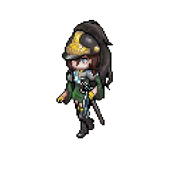 Mechanic Knight - pixel art - Transparent Background PNG