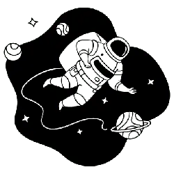 Astronaut floating in space - suit - Transparent Layer PNG
