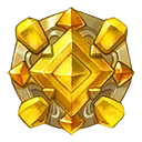 Golden Gem Badge - gold - Transparent Background PNG