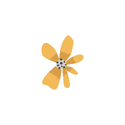 Yellow Flower - simple - Popular Download PNG