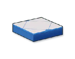 Blue Cube - simple - geometric shape - Transparent Background PNG
