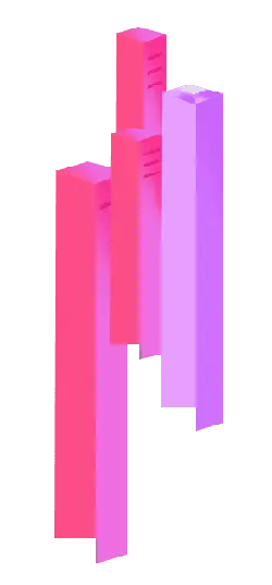 Colorful 3D Shapes - gradient - High Resolution PNG