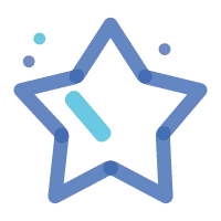 Blue Star - simple - No Background PNG