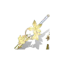 Gold Flower Hairpin - gold - Free PNG