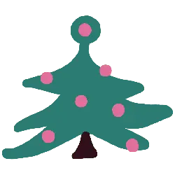 Christmas Tree - holiday decoration - simple pattern - Transparent Layer PNG